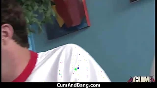 cum with the addition of bang - group facial jizz 6