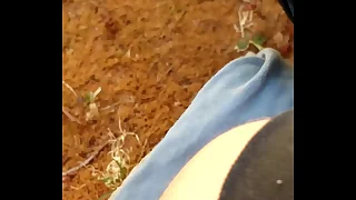 AquaPussy rubbing say no to clit in the woods