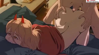 Power transando com Denji&lpar; Chainsaw Man Hentai&rpar;&rpar;